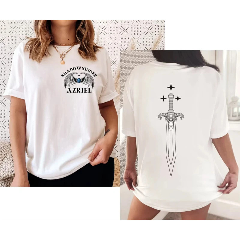 เสื้อยืด Azriel Shadowsinger Bat Boys เสื้อยืดลายหนังสือ ACOTAR ACOMAF Azriel Cassian Rhysand แขนสั้