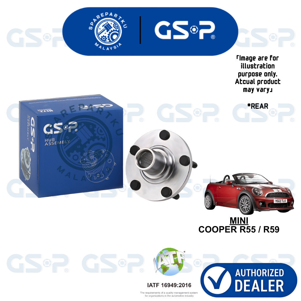 GSP REAR WHEEL BEARING สําหรับ MINI COOPER R55 / R59 (AUTO/MANUAL) GSP WHEEL HUB ASSY