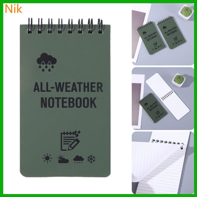 บ๊๊๊๊ลค.ศ.กระเป๋ากันน้ําโน๊ตบุ๊คทุกสภาพอากาศเกลียว Notepad Field Note Pad เขียนฝน Notepad