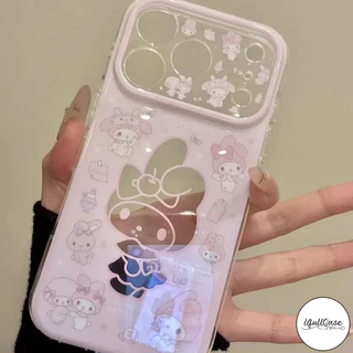 เคสไอโฟน17 เคสใส ลายเมลโดดี้กระต่ายสีชมพูน่ารัก สำหรับ iPhone 16 17 11 13 15 12 14 Pro Max XR 14 16 15 7 8 6s Plus X XS