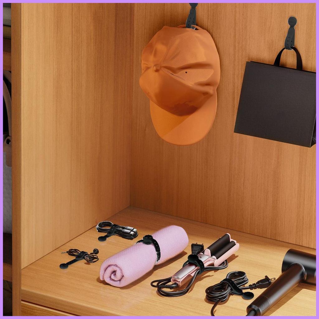 Magnetic Zip Tie Mount 6 ชิ้นReusable Elastic Organizer Strong Magnetic Zip Tie Holderสําหรับสายชาร์