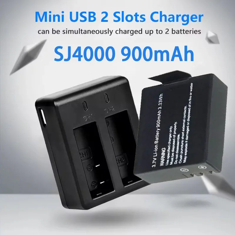 PURFIELD ชาร์จ 3.7V 900mAh แบตเตอรี่ Li-ion สําหรับ Eken H9 SJ4000 SJ5000 SJ6000 SJ7000 SJ8000 M10 S