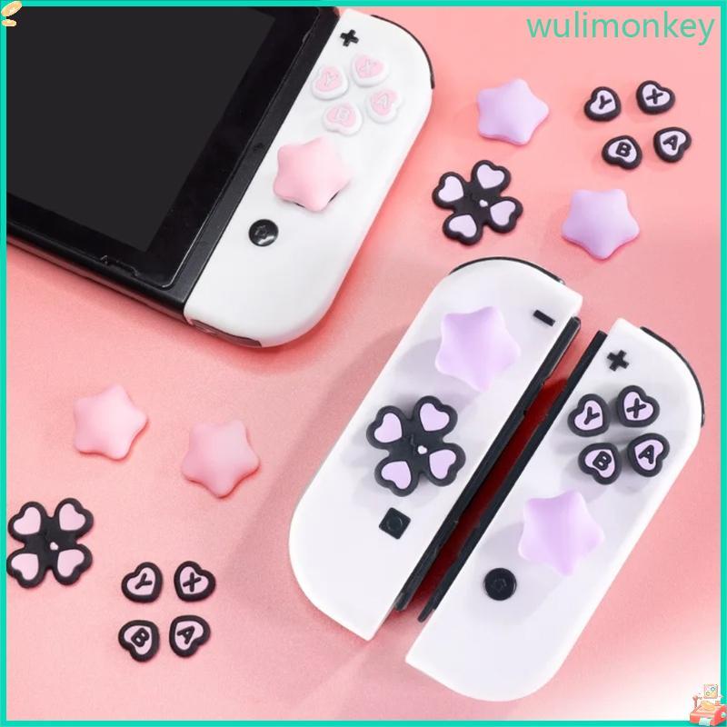 WU Controller ซิลิโคนหมวก Nonslip จอยสติ๊ก Grips ปุ่ม Pad Breathable สําหรับ NSW2