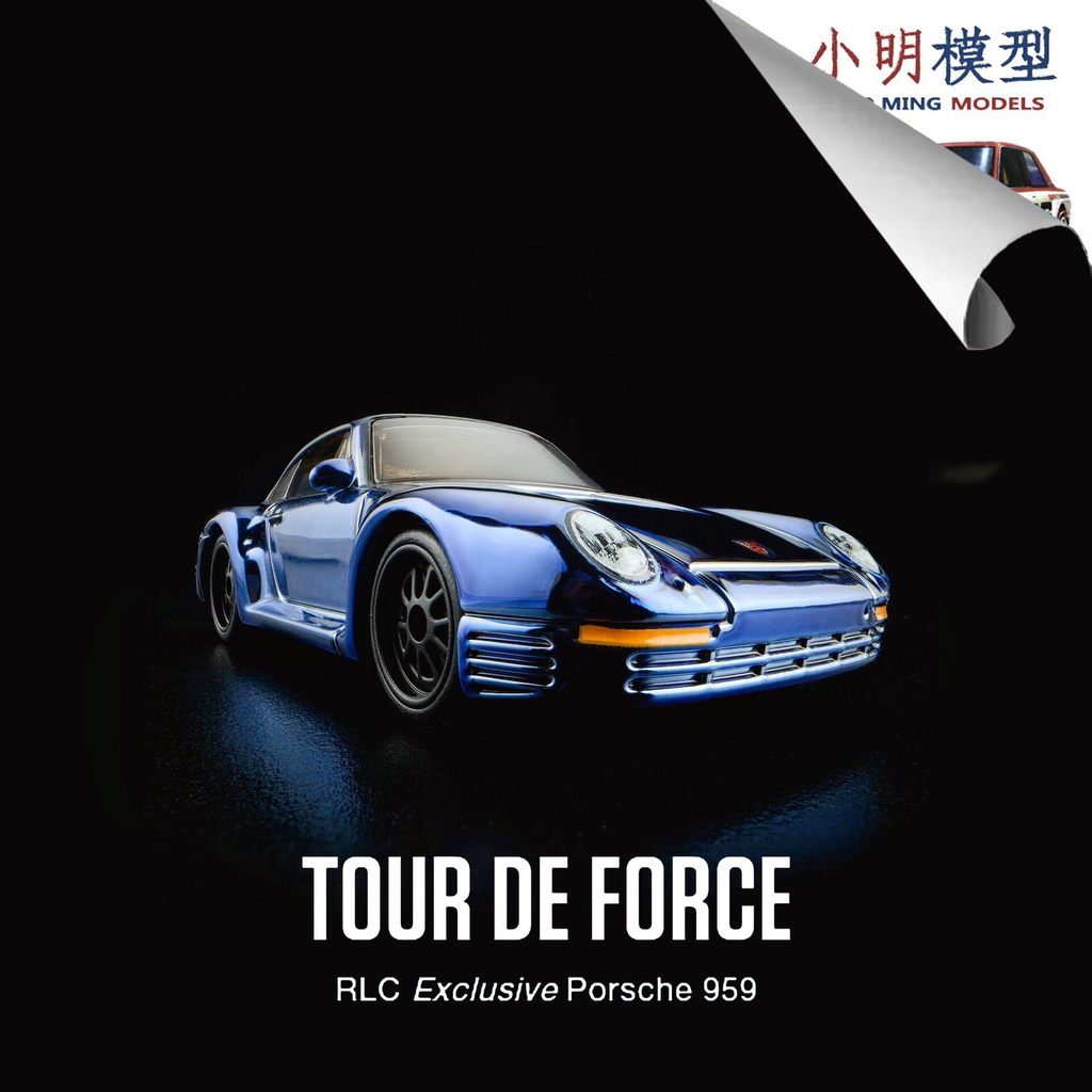 〖 พร้อมสต็อก 〗 Hot Wheels rlc 1/64 1986 porsche 959 porsche Metal Blue Open Cover Red Line New Ready