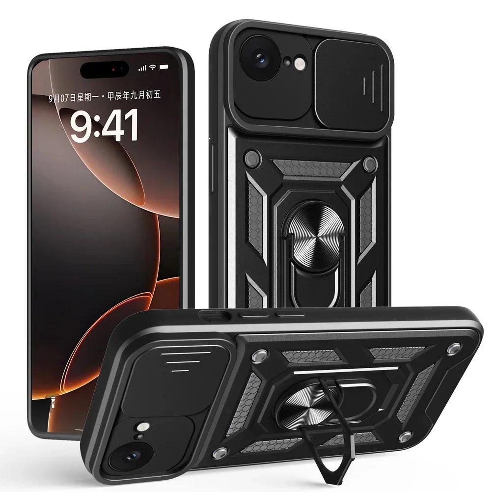 สไลด์กล้องเลนส์ป้องกันกรณีสําหรับ iPhone 17E 17 E แหวน Hybrid กันกระแทกฝาครอบโทรศัพท์สําหรับ iPhone 