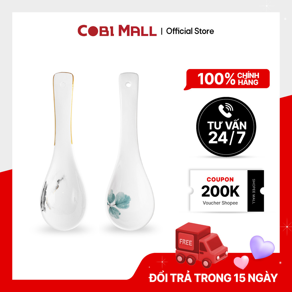 คุณภาพสูง Van Hoa Porcelain Spoon – ปลอดภัย หรูหรา – Cobi Home