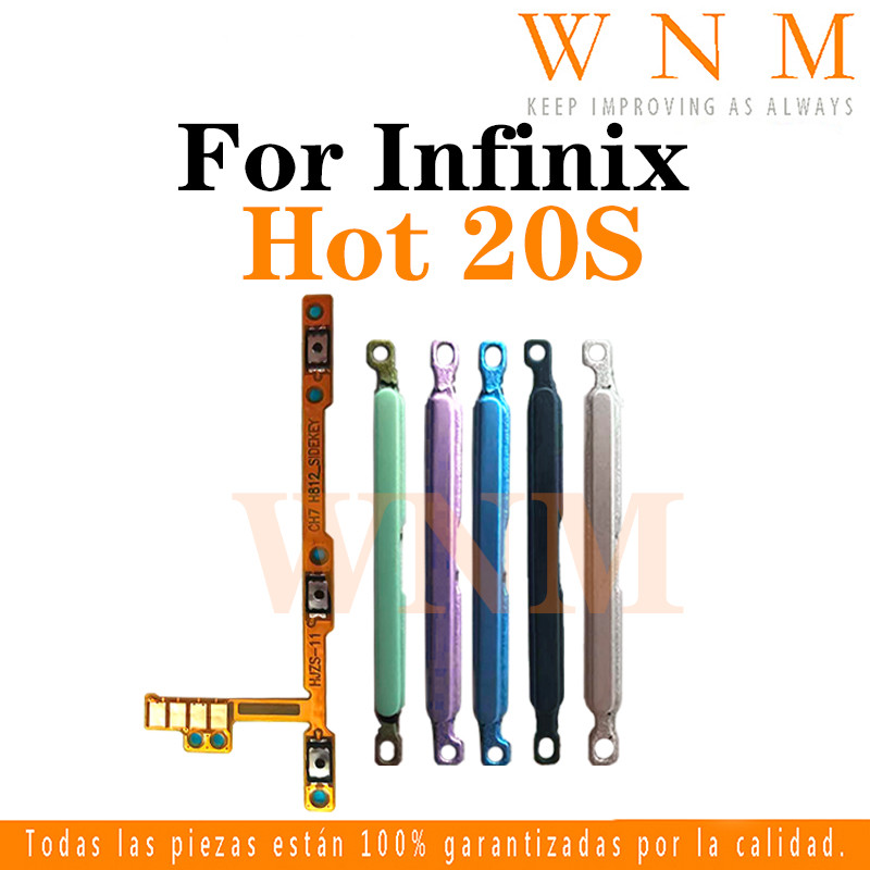 สําหรับ Infinix Hot 20S X6827 ปุ่ม flex บน/ปิดปุ่มสวิทช์ด้านข้าง Key Volume Up Down Flex สายโทรศัพท์มือถือ Part