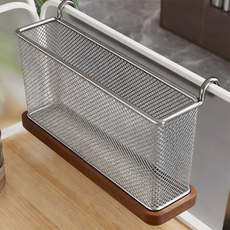 悬挂式收纳笔筒办公桌隔板屏风工位收纳桶学生宿舍床边挂篮储物筐3.5Hang Storage Pen Holder, Desk Partition Screen, Workstation Storage