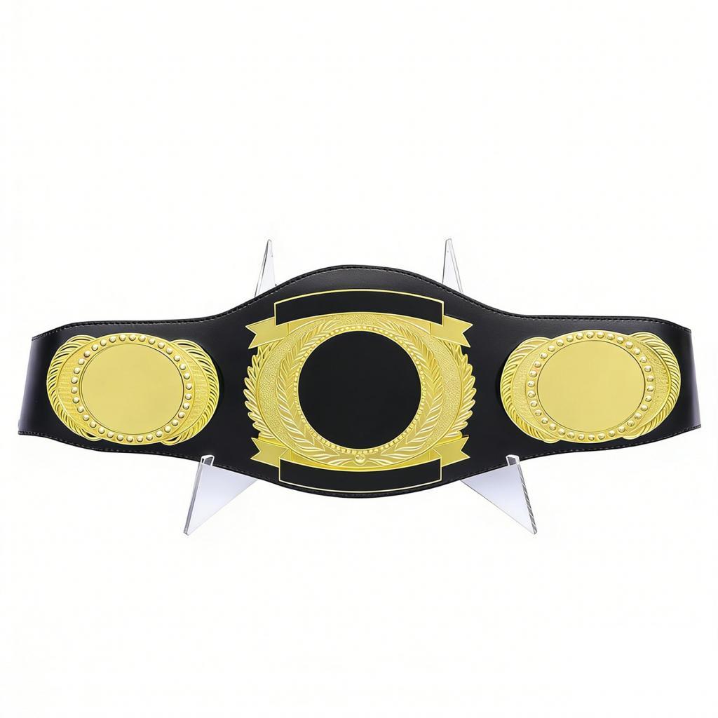 Funsport0-MY อะคริลิค Championship เข็มขัดขาตั้งจอแสดงผลสามเหลี่ยมใส Wrestling Rack สําหรับ Trophies