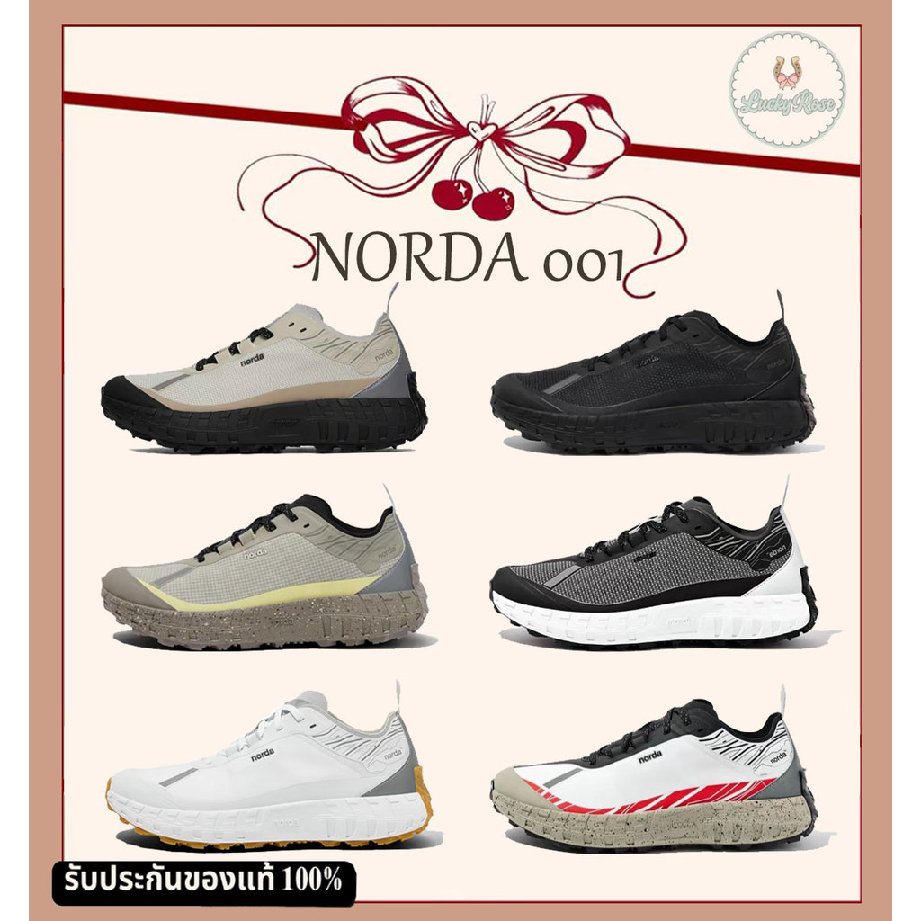 NORDA 001 Gray/Black TFO001MCDR/NORDA001LTD【รับประกันของแท้100%】รองเท้าผู้ชาย รองเท้าเดินป่า รองเท้า