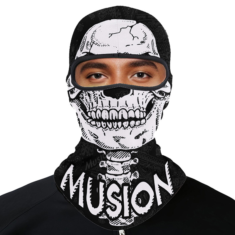 หน้ากากบังแดดแบบเต็มหน้า Balaclava ผ้าคลุมศีรษะสำหรับขี่มอเตอร์ไซค์ ระบายอากาศได้ดี ขี่จักรยาน กลางแจ้ง แห้งเร็ว
