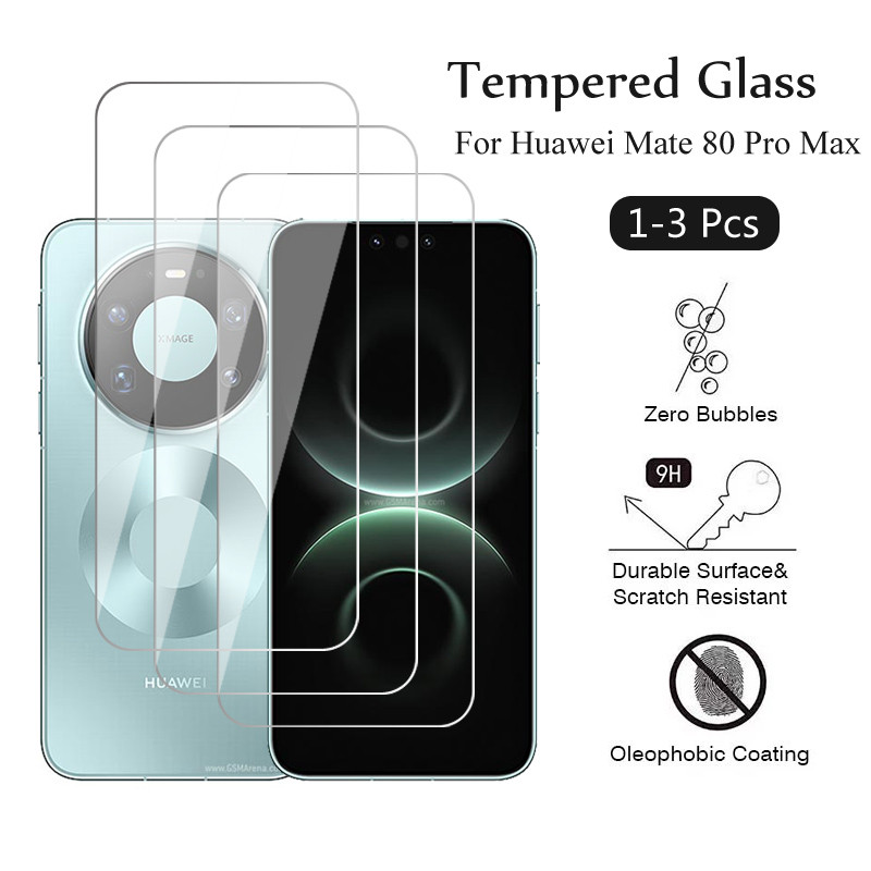 1-3 ชิ้นสําหรับ Huawei Mate 80 Pro Max 9H กระจกนิรภัยสําหรับ Huawei Mate 80 Pro 80 RS Ultimate 60 Pr