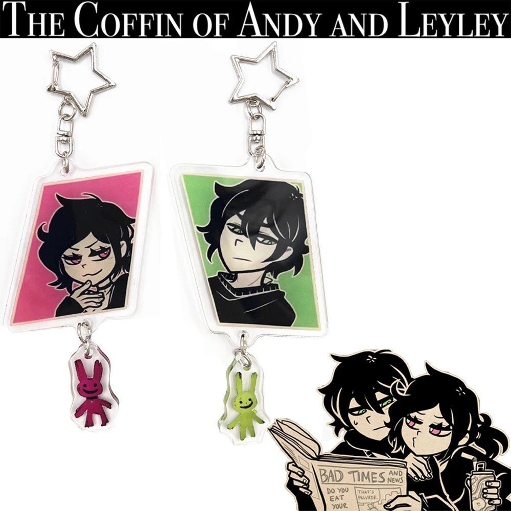 เกม The Coffin of Andy และ Leyley Mica พวงกุญแจอะคริลิคพิมพ์ลายอะนิเมะ Andy Leyley สําหรับตกแต่งกระเ