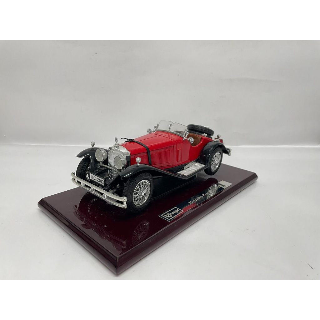 Prago Burago 1/18 Burago Mercedes-Benz SSK 1928 Prago Old Truck สินค้าสมบูรณ์พร้อมฐานไม่มีกล่องด้านน