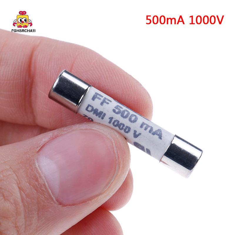 FG 1 PC FF 0.5A 500mA 1000V dmi ฟิวส์สําหรับมัลติมิเตอร์ F15B F17B F18B 6.3x32 มม.HS