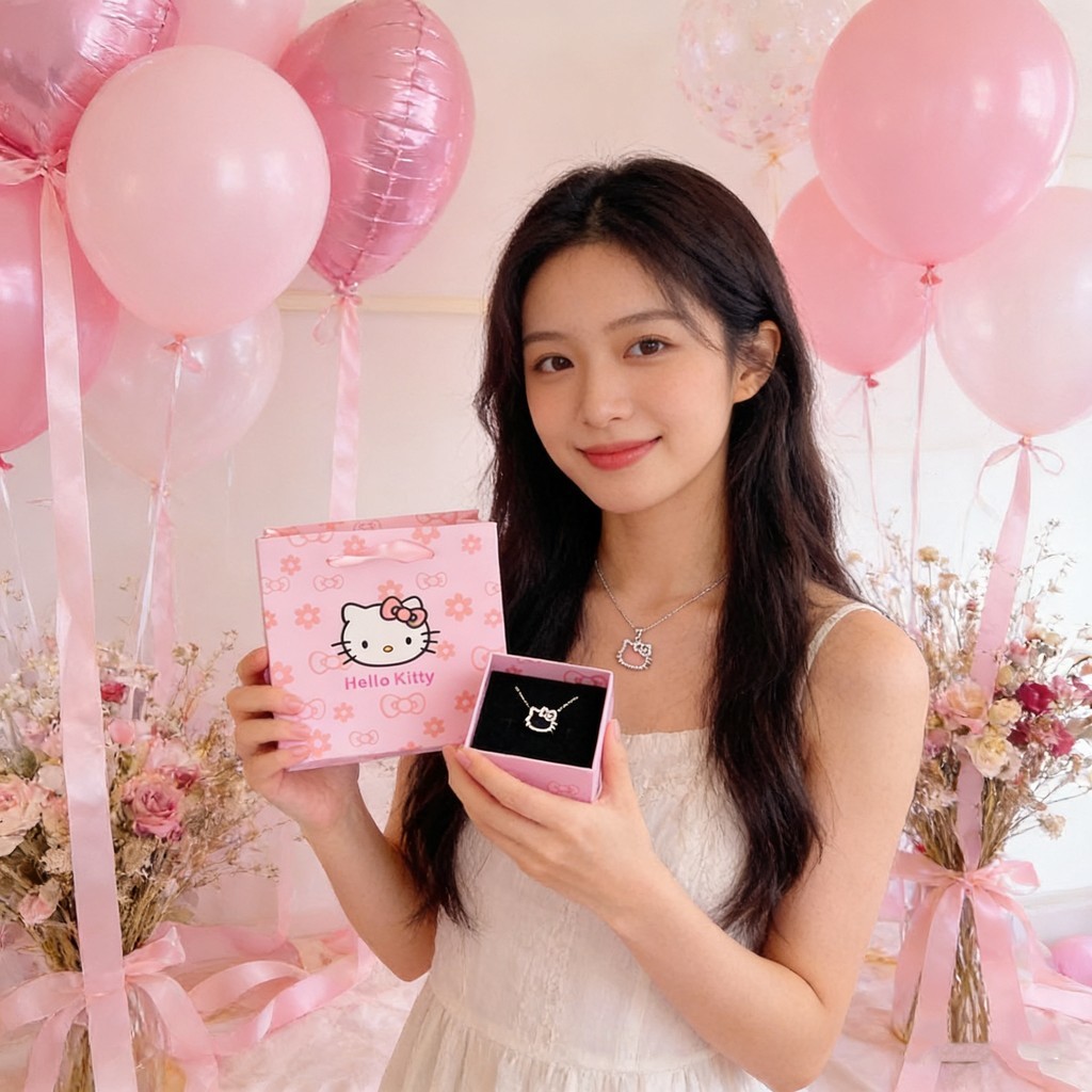 กล่องเครื่องประดับแมวการ์ตูนกล่องแหวนวาเลนไทน์สีชมพูกล่องของขวัญวันเกิสำหรับผู้หญิงของขวัญที่ดีที่สุด