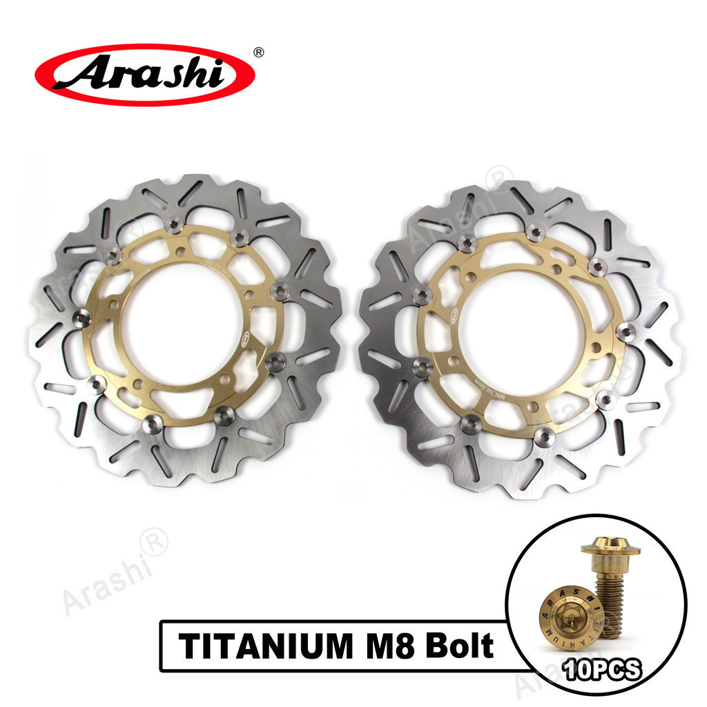 Arashi CNC Full Floating Front เบรคโรเตอร์ดิสก์สําหรับ SUZUKI GSX-8S 750 GSX8S/V-STROM 800DE VSTROM 