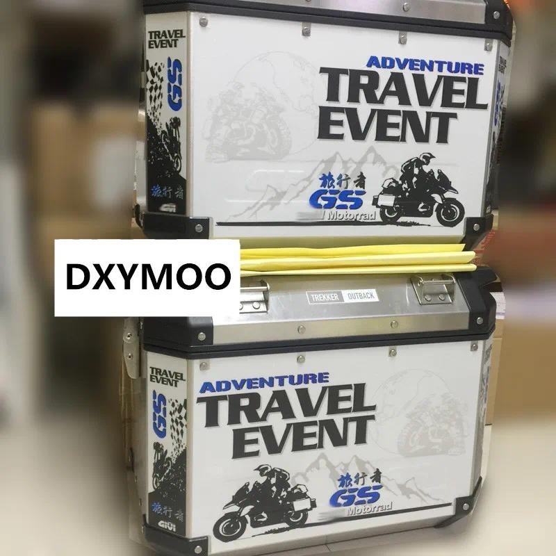 สติกเกอร์รถ GS TRAVEL EVENT รถจักรยานยนต์ด้านข้างกล่องสติกเกอร์ Decals สําหรับ OBK (48+37L) ADV GS A