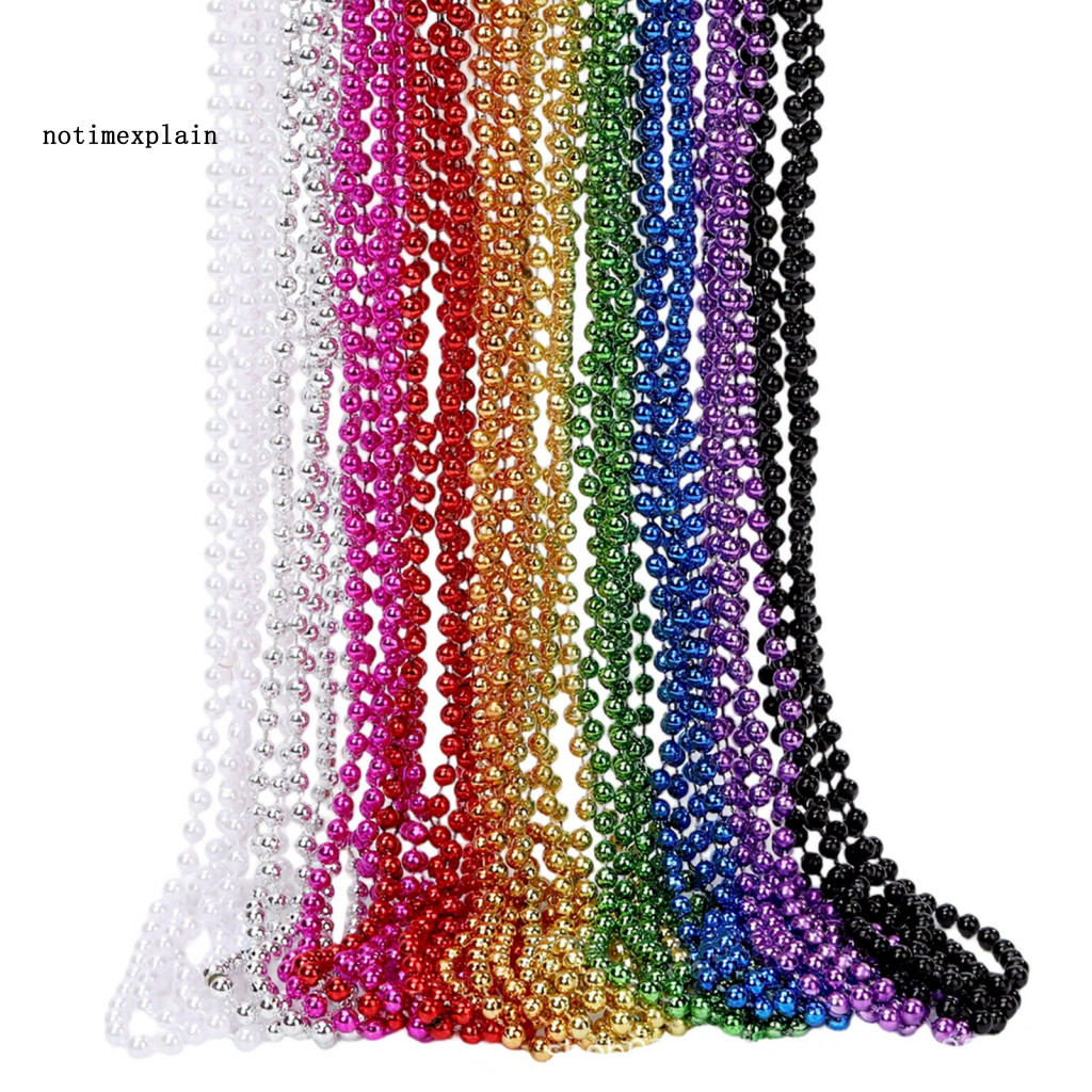 NTA สร้อยคอลูกปัดซ้อนสร้อยคอลูกปัดพลาสติกน้ําหนักเบา 30 ชิ้นสร้อยคอลูกปัดพลาสติกที่มีสีสันพร้อมหัวเข