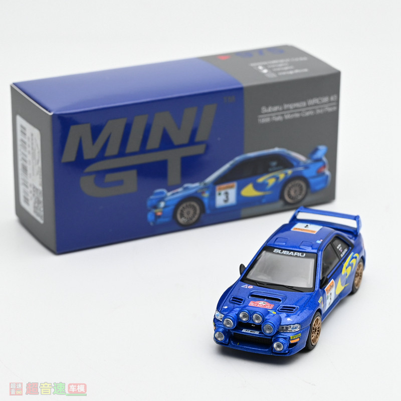 [สต๊อกพร้อม] MINIGT 1: 64 Subaru Impreza WRC98 No. 1998 เบอร์ โมเดลรถลํากล้องสี่ตา 3 แบบ