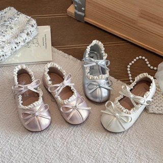 รองเท้าหนังลูกไม้ Bowknot สไตล์ Mary Jane สำหรับเด็กวัยหัดเดิน คลาสสิก_soft sole_สวมใส่ง่ายในโรงเรียนและใช้ในโอกาสต่างๆ