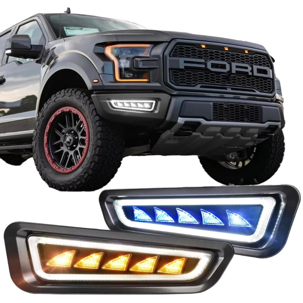 ระบบแสงอัตโนมัติกันน้ํา Raptor LED ไฟตัดหมอกสําหรับ Gen 2 Ford Raptor 2017-2020 สภาพใหม่ 12V แรงดันไ