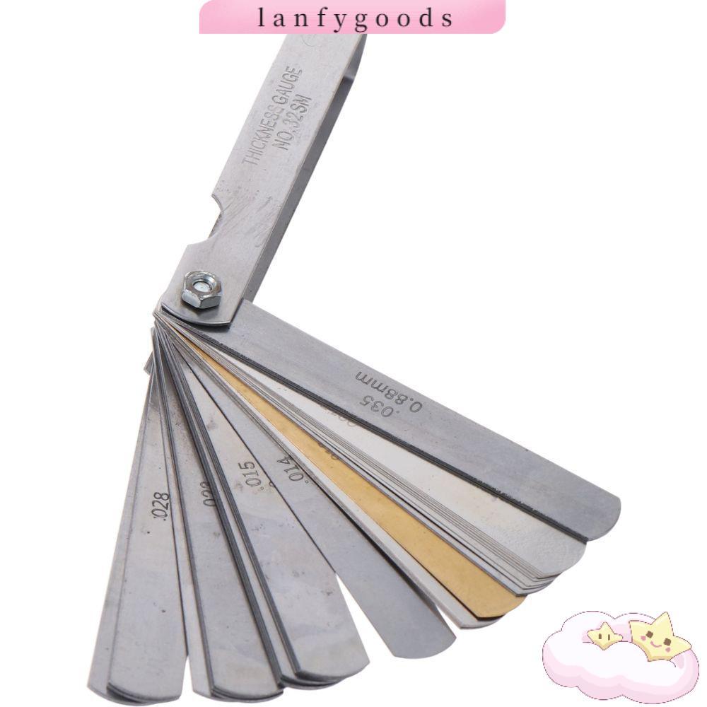 LANFYGOODS 32 Blades Feeler Gauge, Metric และ Imperial Dual Marked Gap เครื่องมือวัด, สแตนเลส 0.04 ~