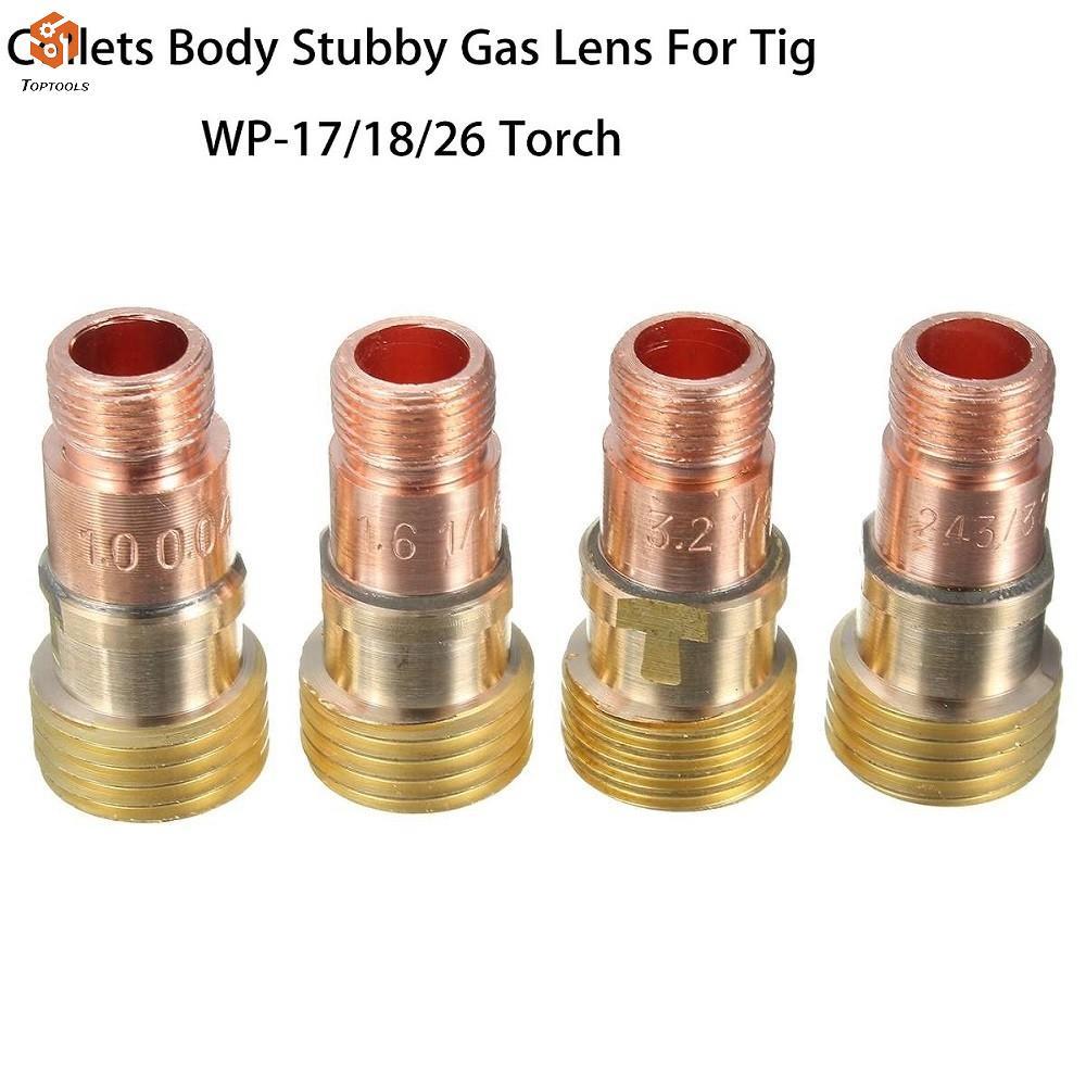 1 ชิ้นทนทานทองเหลือง Collets Body Stubby แก๊สเลนส์สําหรับ Tig WP 17/18/26
