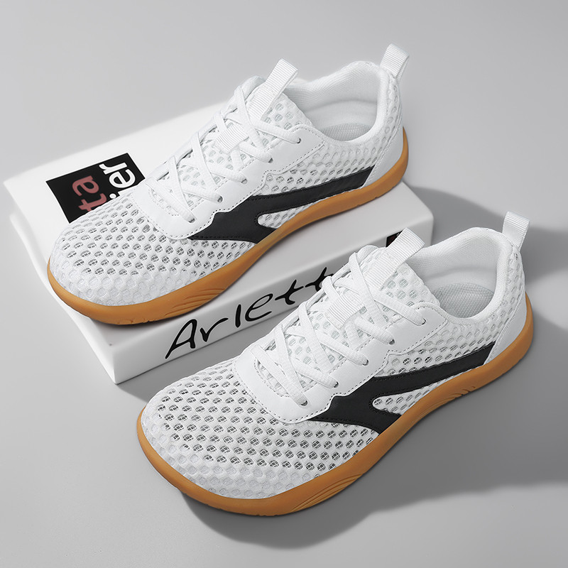 ฤดูร้อนตาข่ายระบายอากาศรองเท้าผ้าใบ Minimalist กว้าง Toe Mens Barefoot รองเท้าน้ําหนักเบา Zero Soles Casual Walking Footwear