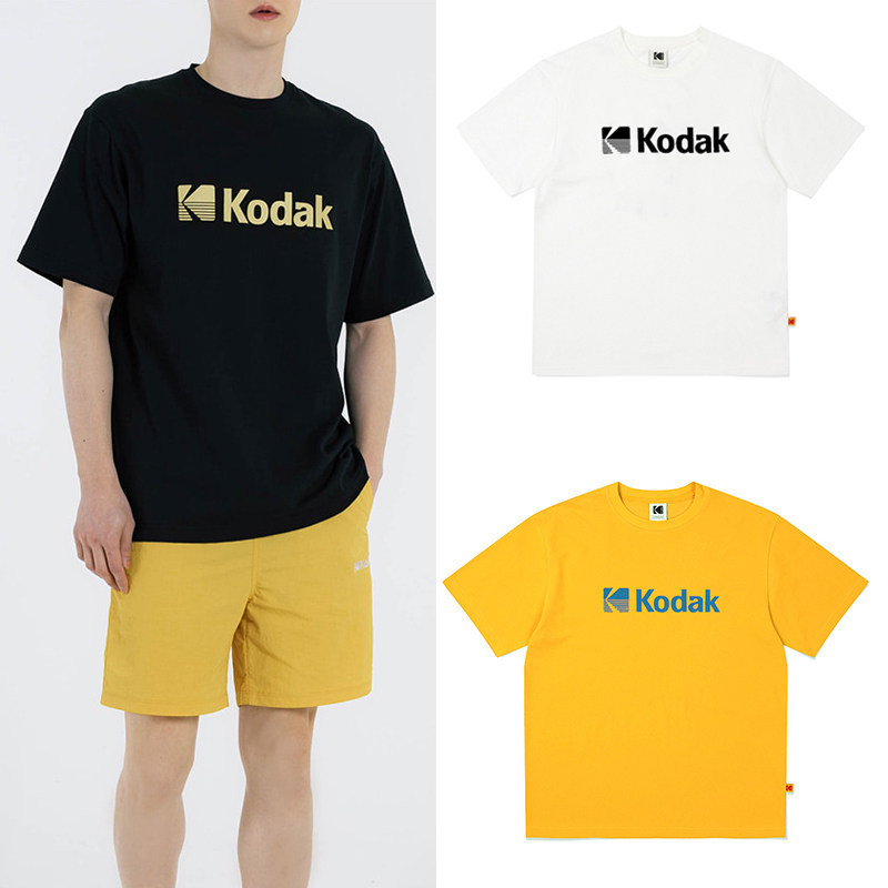 เสื้อยืด Kodak ทำจากฝ้ายบริสุทธิ์ 100% แขนสั้นคอกลมสำหรับผู้ชายและผู้หญิง สวมใส่ง่ายในชีวิตประจำวัน