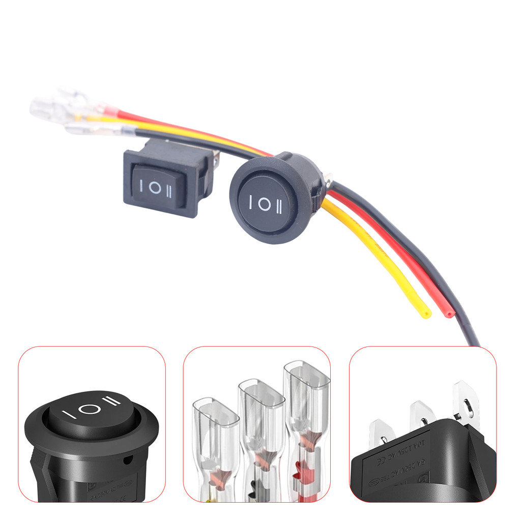 [จัดส่ง 3-5 วัน] 1/2PCS – สวิตช์สลับวงกลม 3 พินพร้อมรูยึด 20 มม.สําหรับโครงการไฟฟ้า DIY, สวิตช์โยก SPDT กันน้ํา 6A/250V AC 10A/125V DC ราคา ถูกที่สุด ดีลบีเคเค แกลเลอรีภาพที่ 8