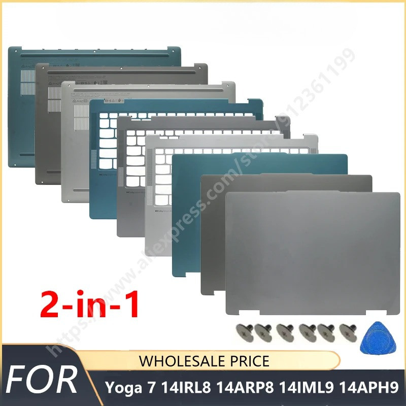 ใหม่สําหรับ Lenovo โยคะ 7 14IRL8 7 14ARP8 14IML9 14APH9 2-in-1 แล็ปท็อปปกหลัง LCD ด้านหน้า Palmrest 