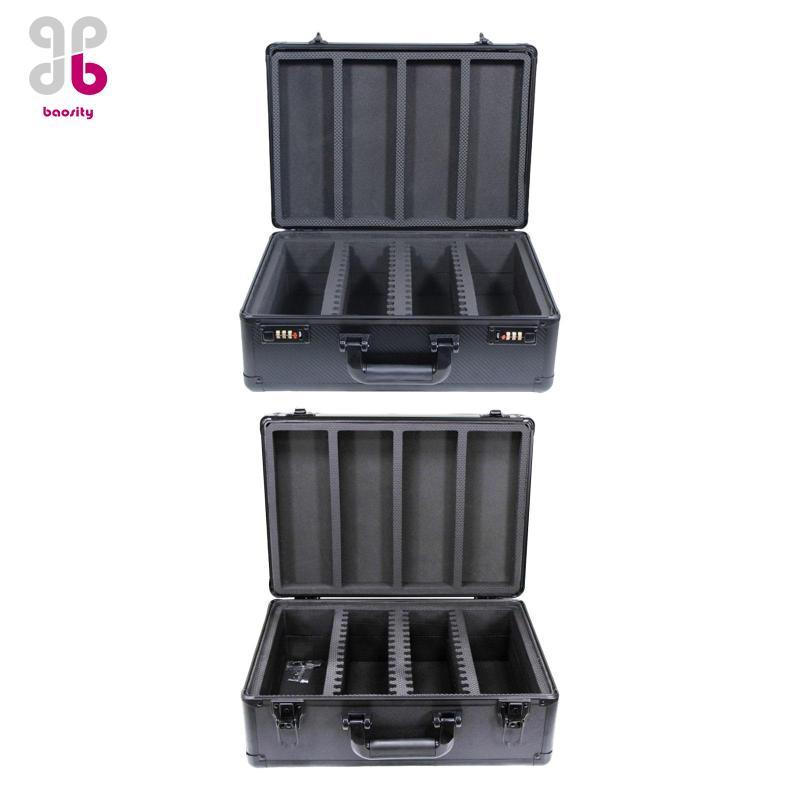 Baosity Graded Card Storage กล่องเสริมอลูมิเนียมพกพา Secure Combination Lock EVA โฟมช่องสําหรับนักสะสมเหมาะสําหรับ Home Sto