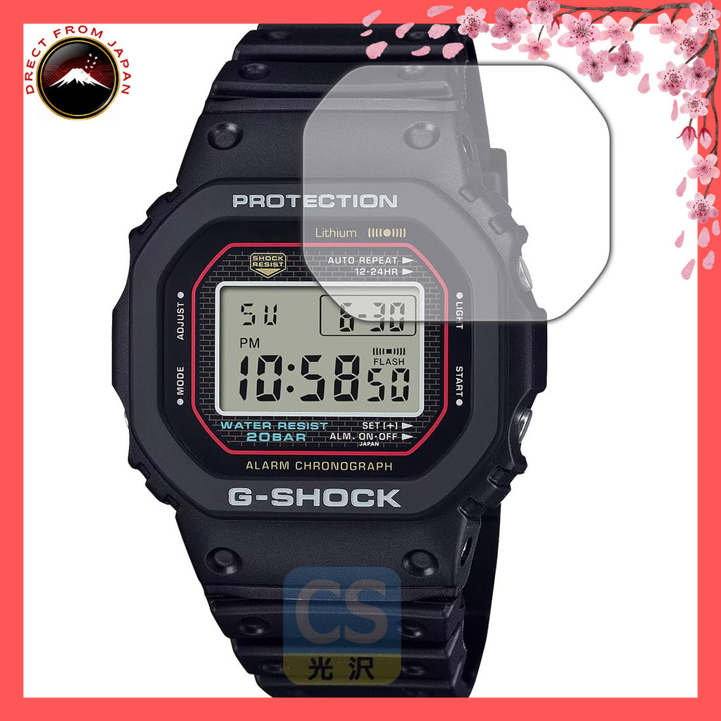 ฟิล์มกันรอย PDAเวิร์กช็อป Crystal Shield สำหรับ G-SHOCK DW-5000R-1AJF แบบใสเงา ป้องกันรอยขีดข่วน เคล