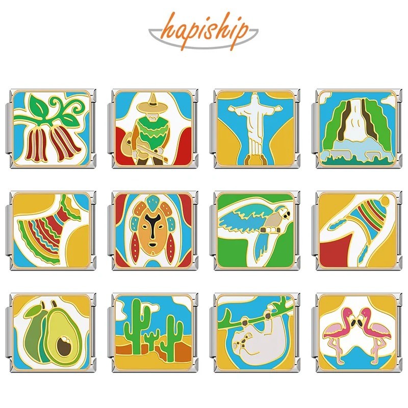 italian charm bracelet italian charm bracelet แท้ Hapiship Italian Style Niche DIY Module Bracelet C