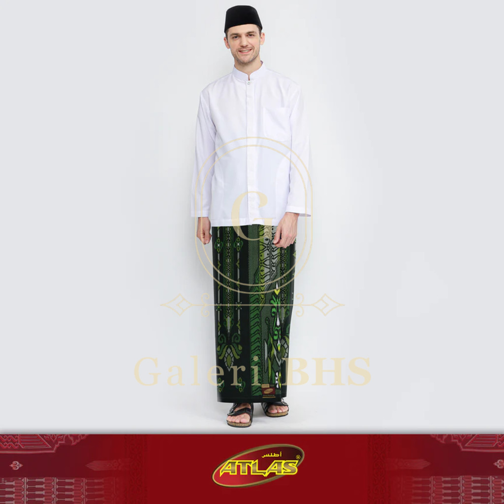 HIJAU ATLAS ซุปเปอร์พรีเมี่ยม 925 A9 MJA SJ ผ้าซิ่นสีเขียวเข้ม