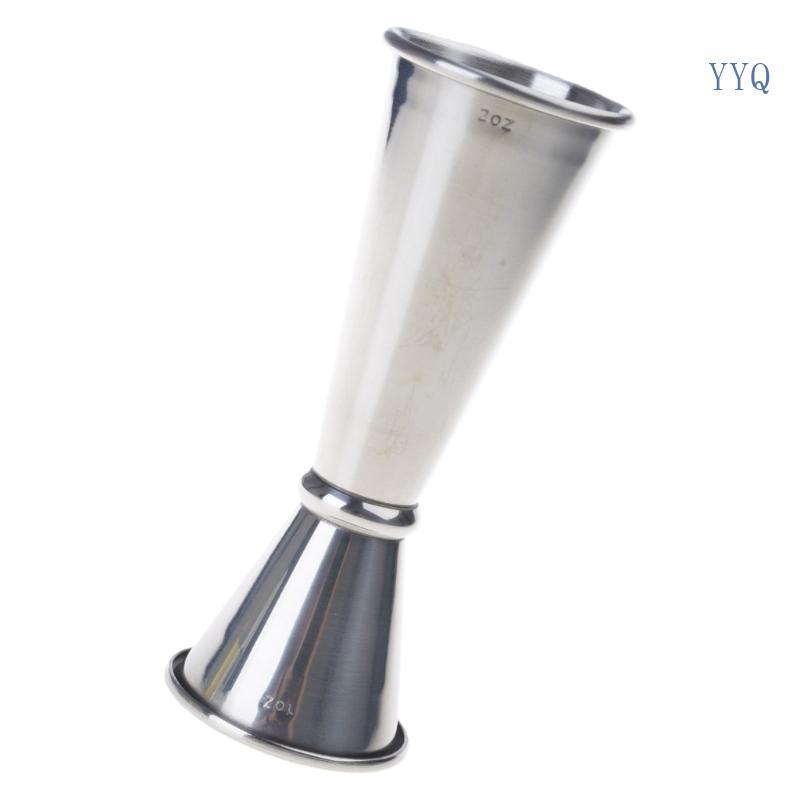 YYQ Double Cocktail Jigger การออกแบบญี่ปุ่นสแตนเลสค็อกเทลบาร์ Jigger 1oz 2oz ถ้วยตวงสําหรับ Home Par