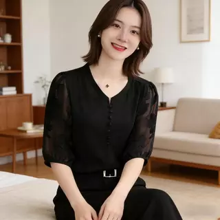 เสื้อเชิ้ตผู้หญิง สไตล์แฟชั่นสำหรับการเดินทางในเมืองและฤดูร้อน เวอร์ชั่นเกาหลี