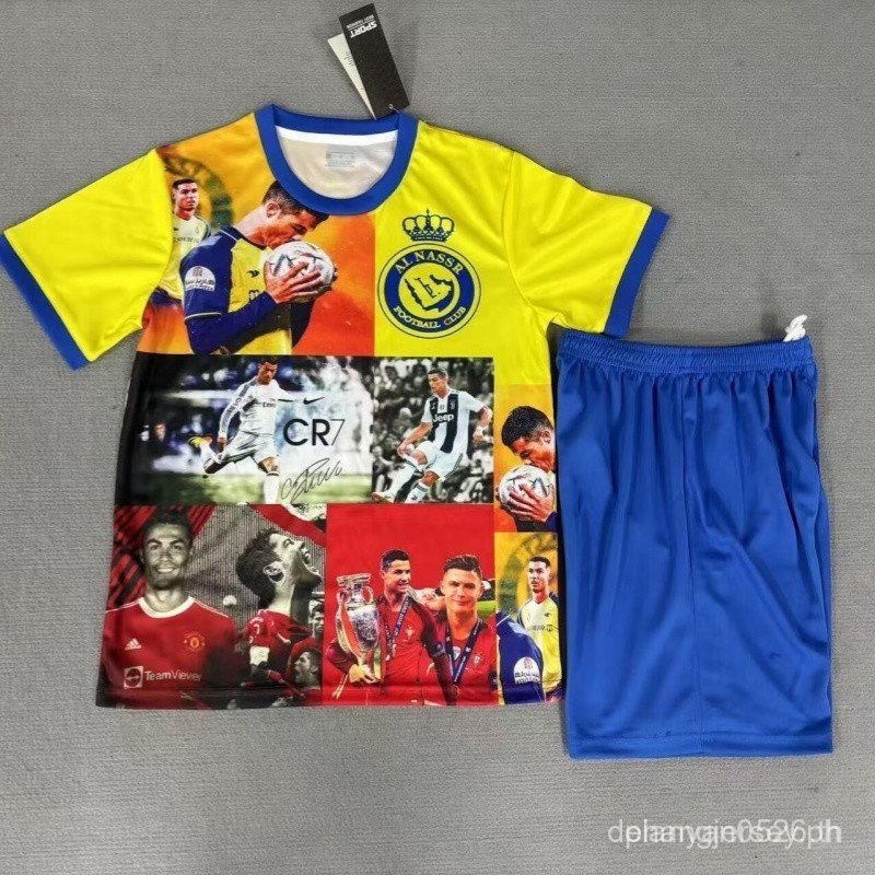 ชุดเด็ก Al-Nassr FC CR7 รุ่นข้อต่อพิเศษ Top+pants สำหรับเด็ก ไซส์ 16-28