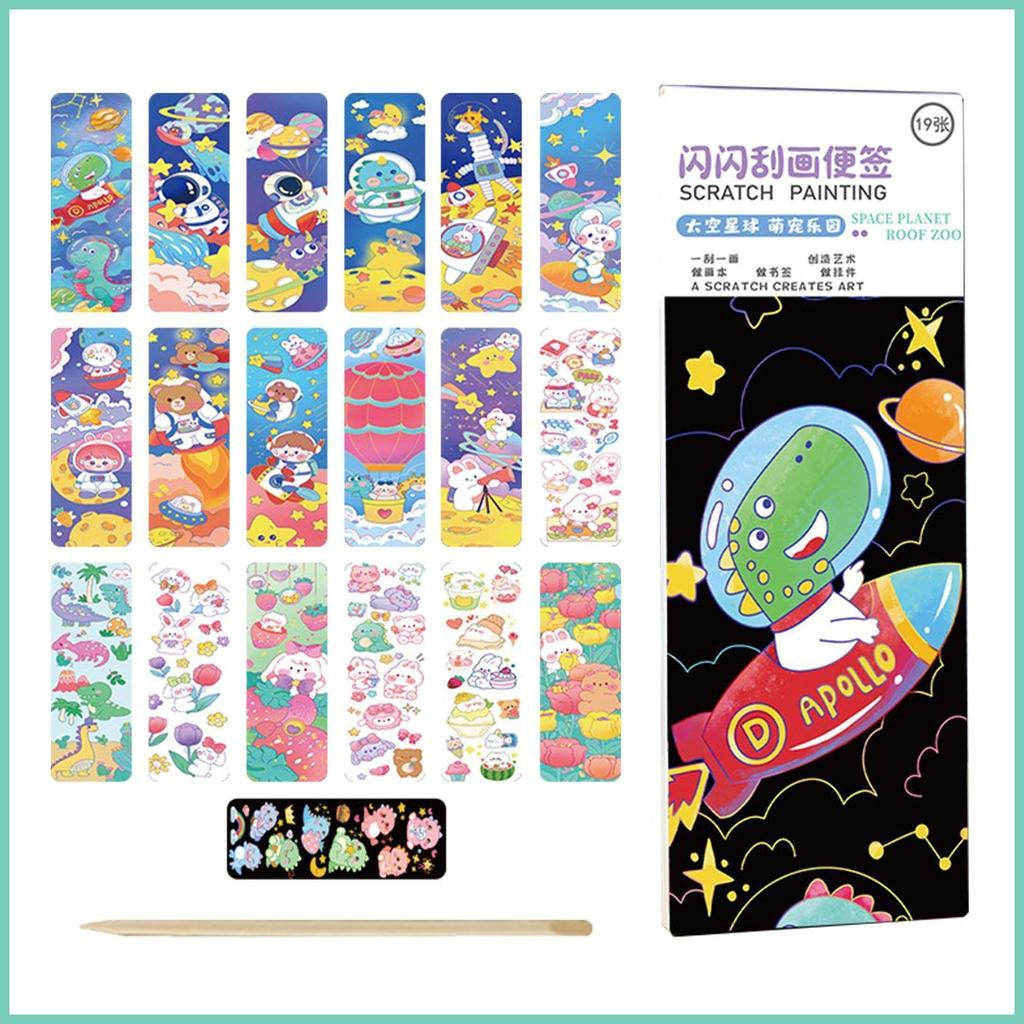 Scratch Paper Art Set Art Craft Kit Scratch off Art Crafts Notes Scratch off Paper Sheets Funny Crea