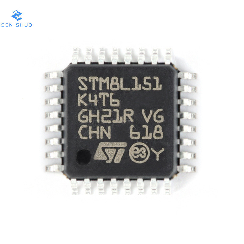 ของแท้ 100% STM8L151K4T6 LQFP-32 16MHz/16KB หน่วยความจําแฟลช/8-Bit Microcontroller-MCU ชิป