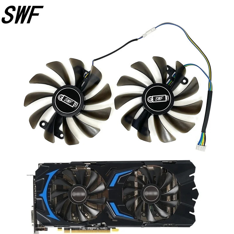 2 ชิ้น/ล็อต GTX1070 GTX1070Ti GTX1080 พัดลมสําหรับ KFA2 GALAX GeForce GTX 1070 1070Ti 1080 EXOC SNPR