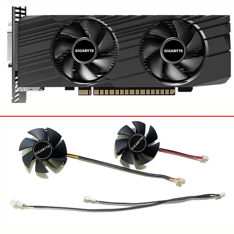 2pin 3pin 45 มม.พัดลมระบายความร้อนสําหรับ Gigabyte GTX 1650 GTX1650 D6 OC Low Profile 4G การ์ด 0.19A