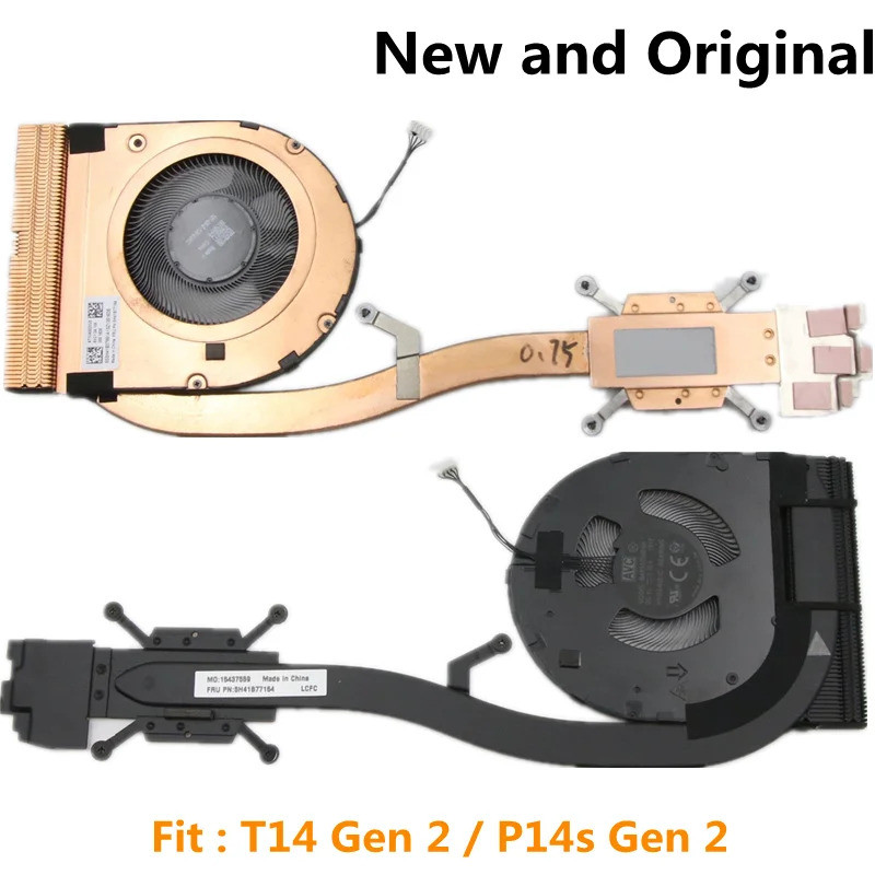 ใหม่ Original UMA CPU Cooling Cooler พัดลมฮีทซิงค์สําหรับ Lenovo ThinkPad T14 Gen 2 / P14S Gen 2 แล็