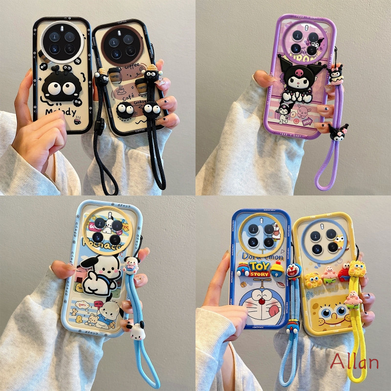 เคส realme 12 pro / 12 pro + กรณี TPU 2026 ใหม่ Kawaii ซิลิโคนนุ่มคลุมทั้งหมดกันกระแทก, Lanyard Anti-Loss เคสโทรศัพท์ BSJGS