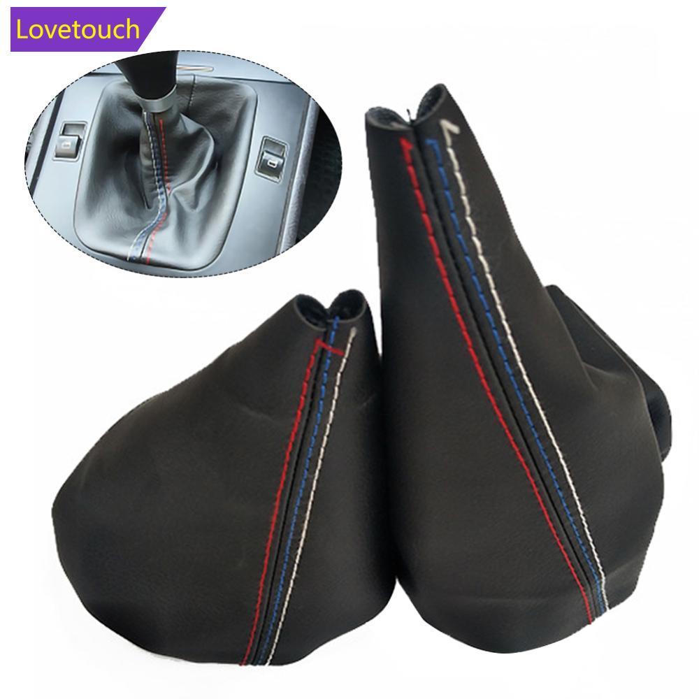 LOVETOUCH 2 ชิ้น/เซ็ตเกียร์รถเปลี่ยนปลอกคอคู่มือ Handbrake Gaiter Boot หนังสําหรับ BMW 3 Series E36 