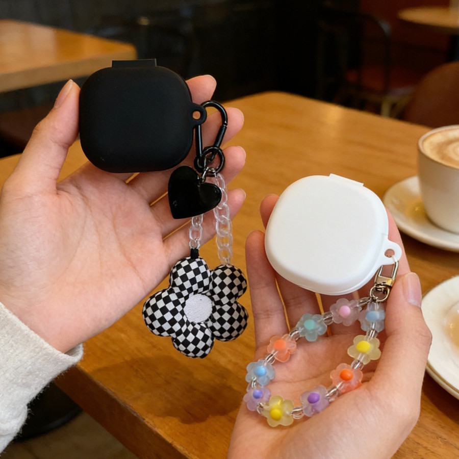 ดอกไม้ Keychian สําหรับ B & O beoplay EX / EQ กรณีซิลิโคนหูฟังอุปกรณ์เสริมสําหรับ B & O beoplay EQ ก
