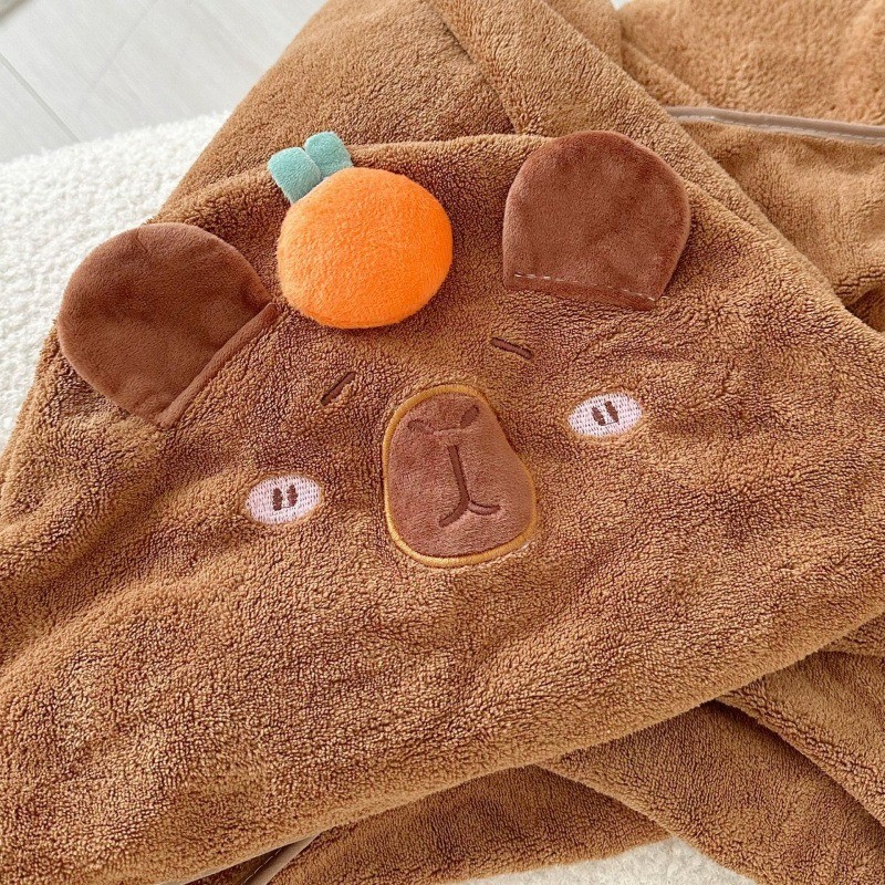 COD capybara ผ้าห่มมีฮู้ด 170*40cm นุ่มสบาย ผ้าคลุมไหล่อเนกประสงค์ ผ้าห่มงีบ เหมาะสำหรับการงีบหลับ ราคา ถูกที่สุด ดีลบีเคเค แกลเลอรีภาพที่ 8