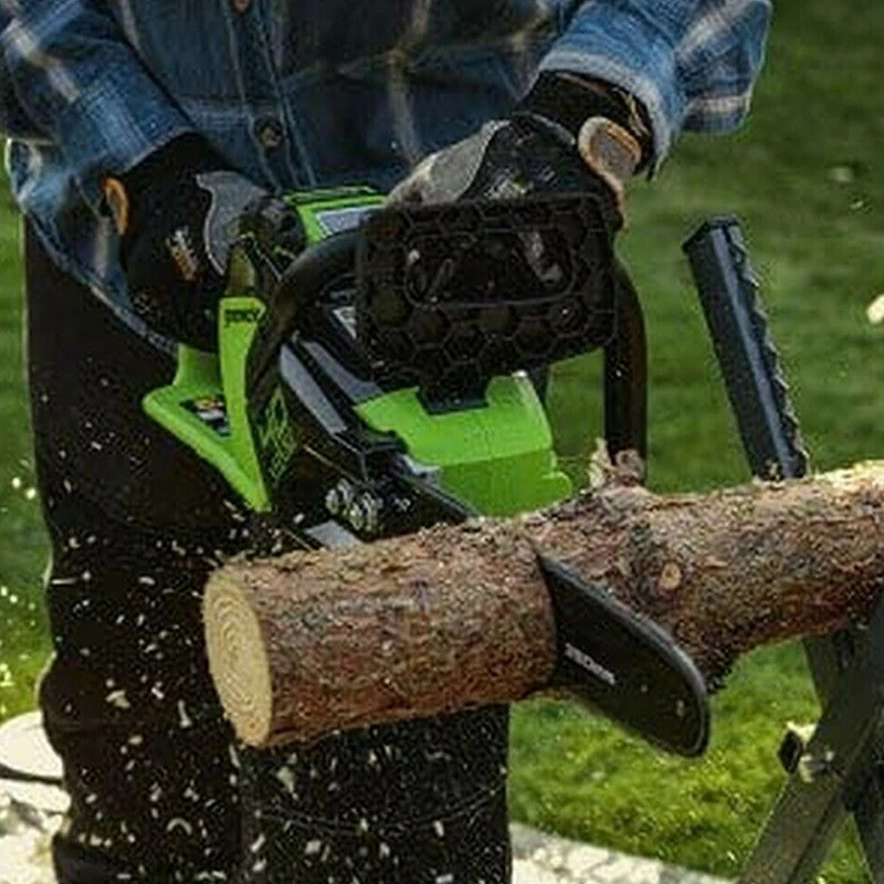 Greenworks GD40CS18 40V Chainsaw พร้อมแบตเตอรี่ 4.0ah 16 นิ้วมอเตอร์ไร้แปรง 20 m/s ชาร์จไร้สายเลื่อย