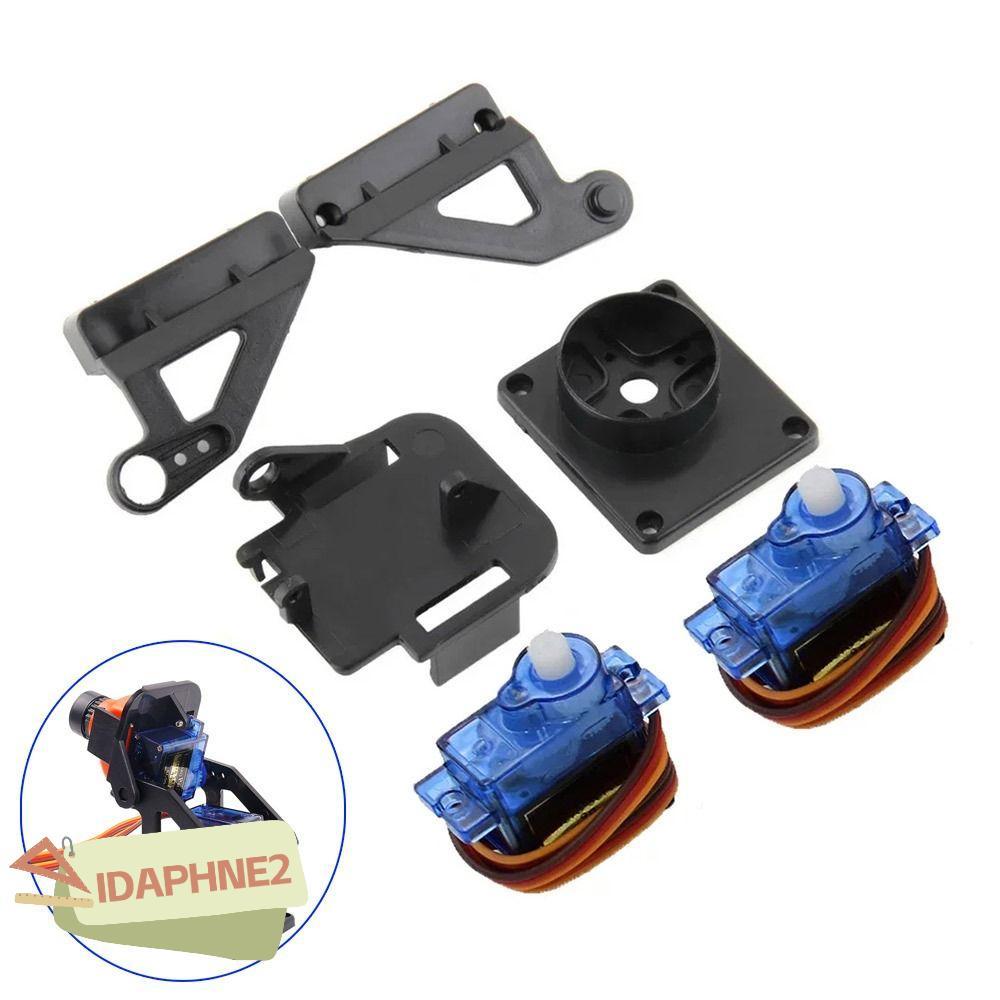 IDAPHNE2 1 ชุดพวงมาลัยเกียร์ Pan Tilt, SG90 MG90s 9g PTZ 2 Servo สองแกน PTZ, กล้อง Mount Ultrasonic Aerial รุ่น Rc เครื่องบินอะไหล่ FPV กล้องสนับสนุนอุปกรณ์เสริม